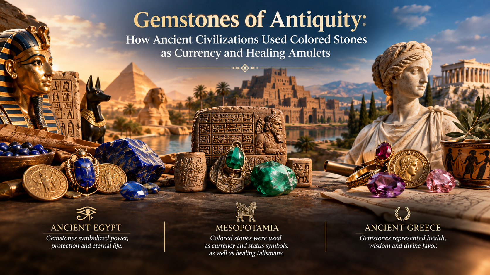 Gemstones of Antiquity: How Ancient Civilizations Used Colored Stones as Currency and Healing Amulets