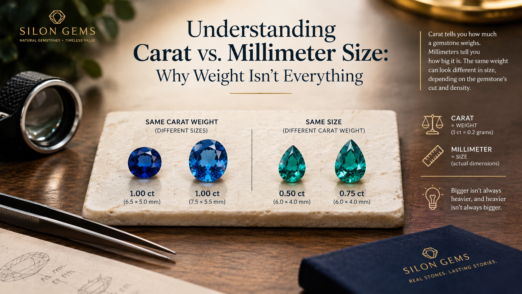 Understanding Carat vs. Millimeter Size: Why Weight Isn't Everything
