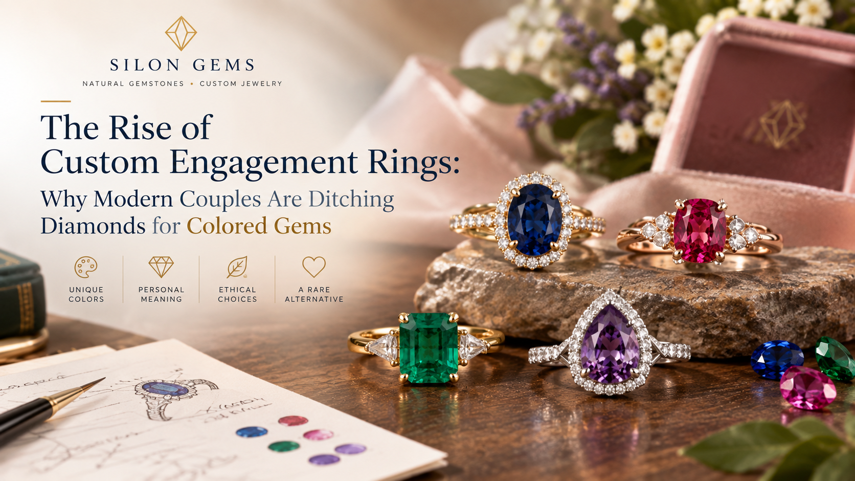 The Rise of Custom Engagement Rings: Why Modern Couples Are Ditching Diamonds for Colored Gems