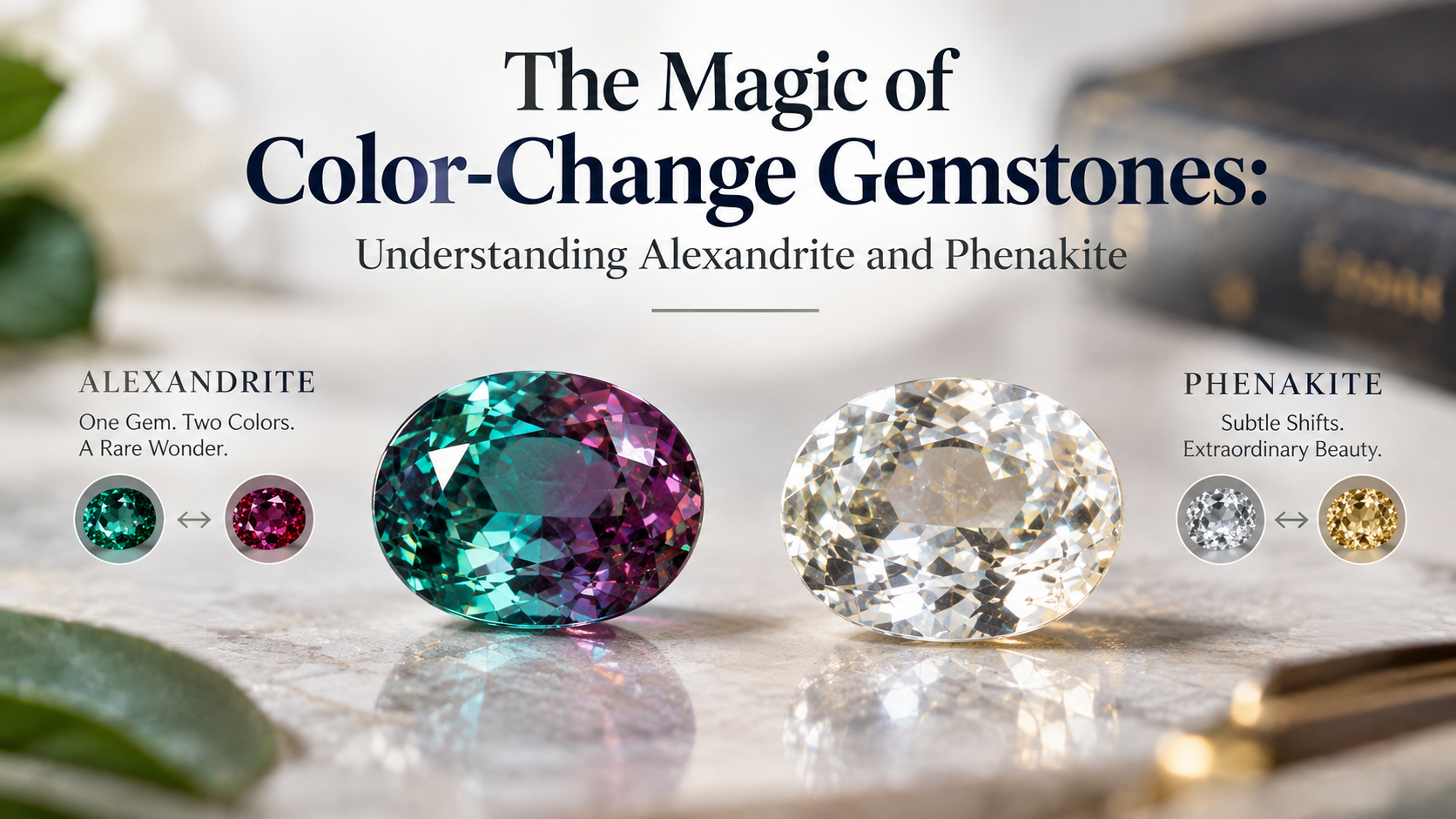 The Magic of Color-Change Gemstones: Understanding Alexandrite and Phenakite