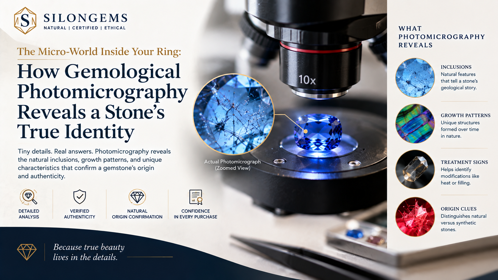 The Micro-World Inside Your Ring: How Gemological Photomicrography Reveals a Stone's True Identity