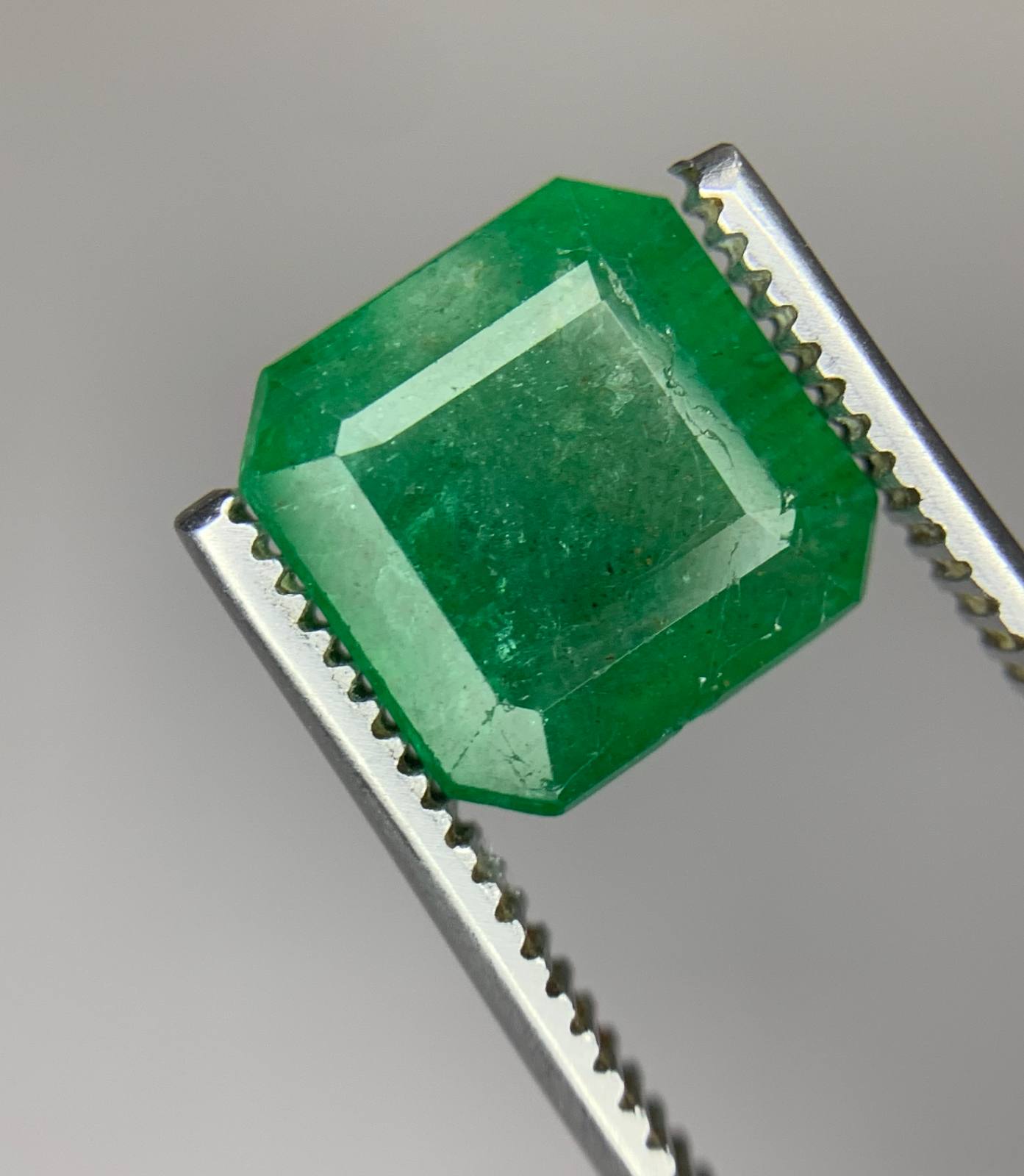 Natural Zambian Emerald Cut Green Emerald Gemstone