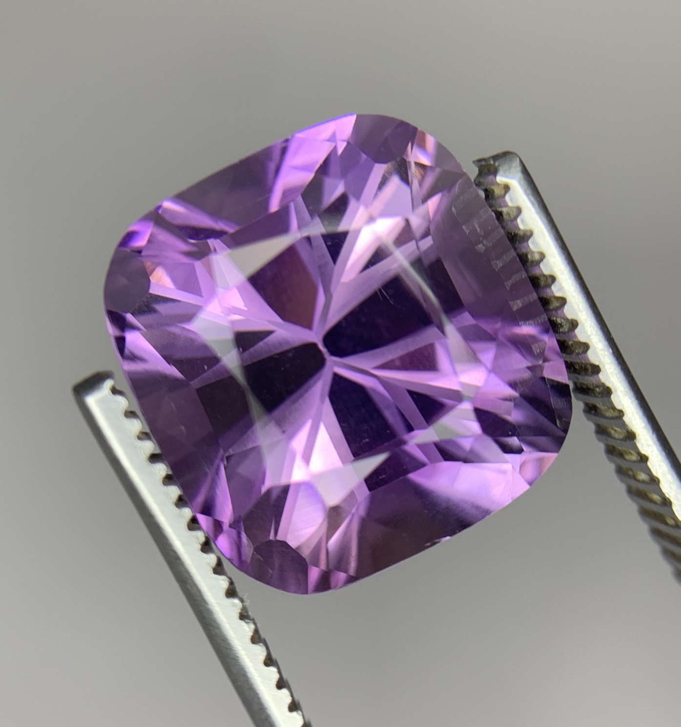 Natural Cushion Cut Purple Amethyst