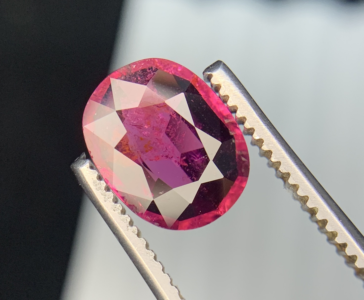 Natural Rubellite Tourmaline Oval Cut Loose Gemstone