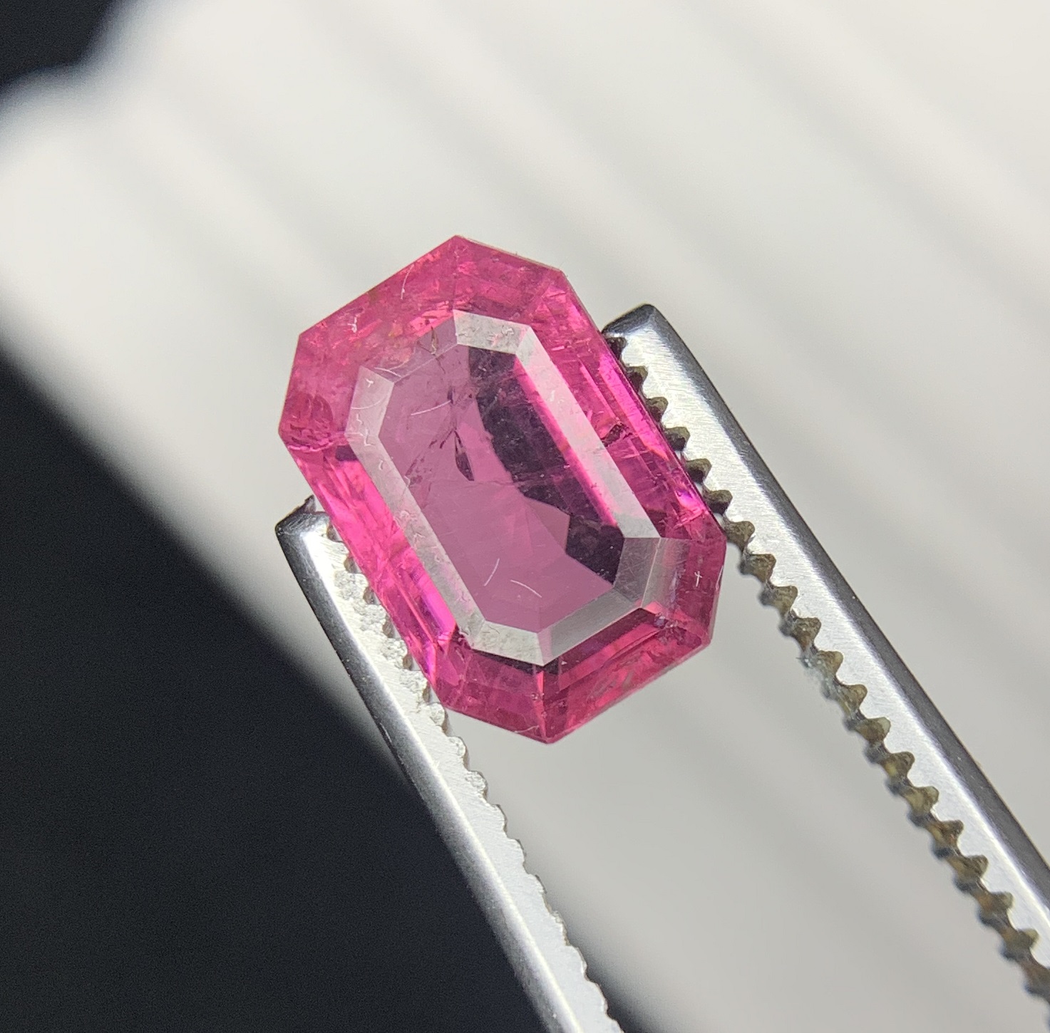 Natural Pink Tourmaline Emerald Cut Loose Gemstone