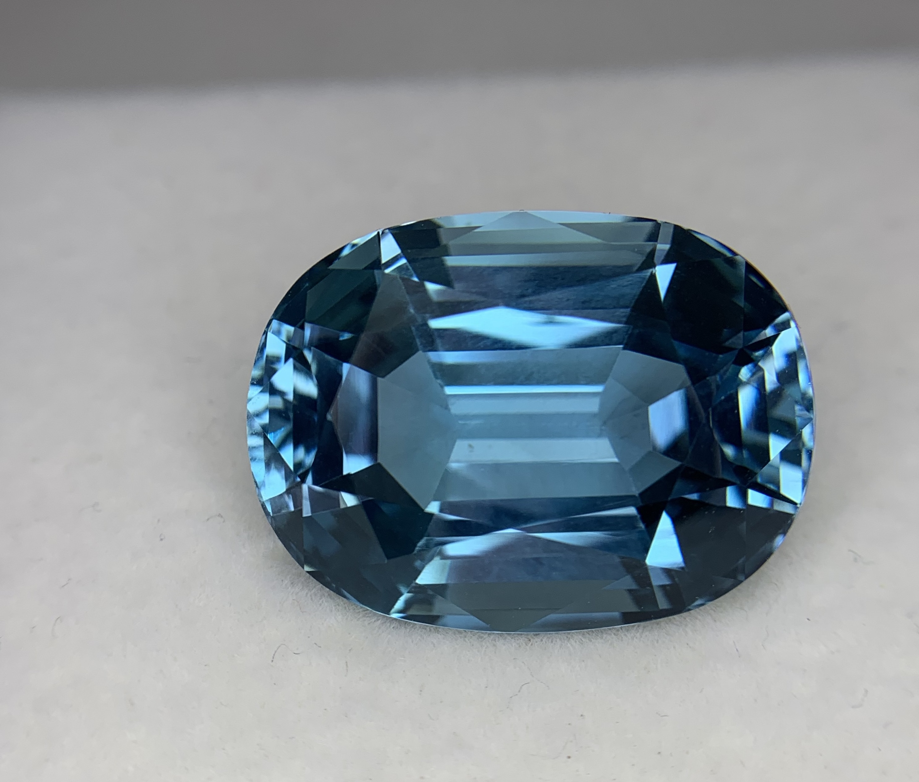 Natural London Blue Topaz Antique Cushion Cut Loose Gemstone